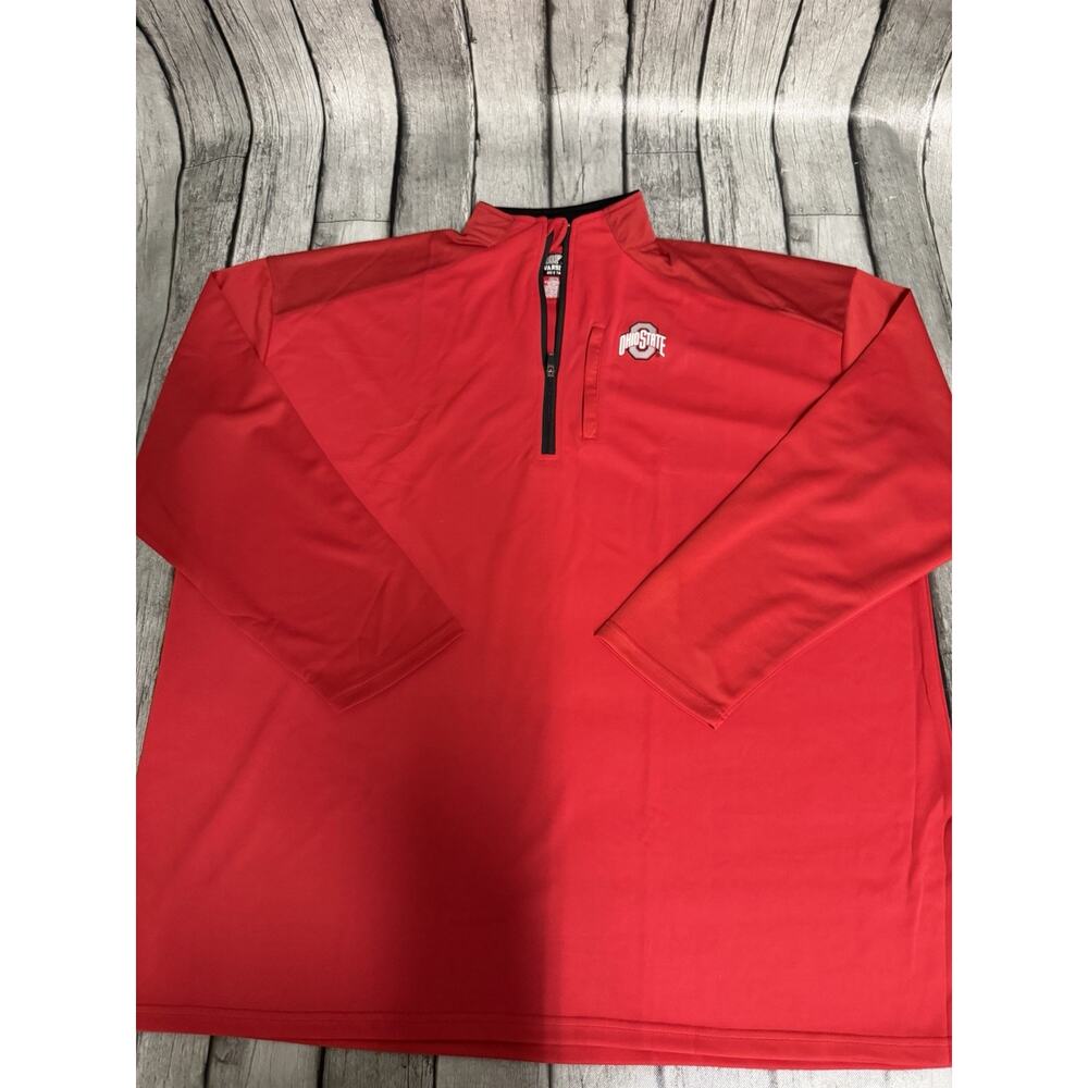 NWOT Men’s Profile Varsity Ohio State Buckeyes 1/4 Zip Pullover 4XL Tall Red